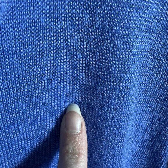 Lisa Todd Sweater Womens 2X Linen Lightweight Knit V Neck Quiet Luxury Coastal‎ - Picture 10 of 11